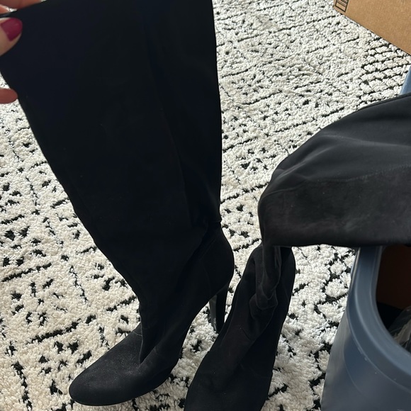 New look faux suede knee high boots - Picture 1 of 3